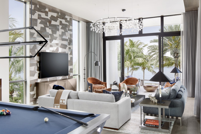 Luxury living room design in Manalapan, Florida by Marc-Michaels